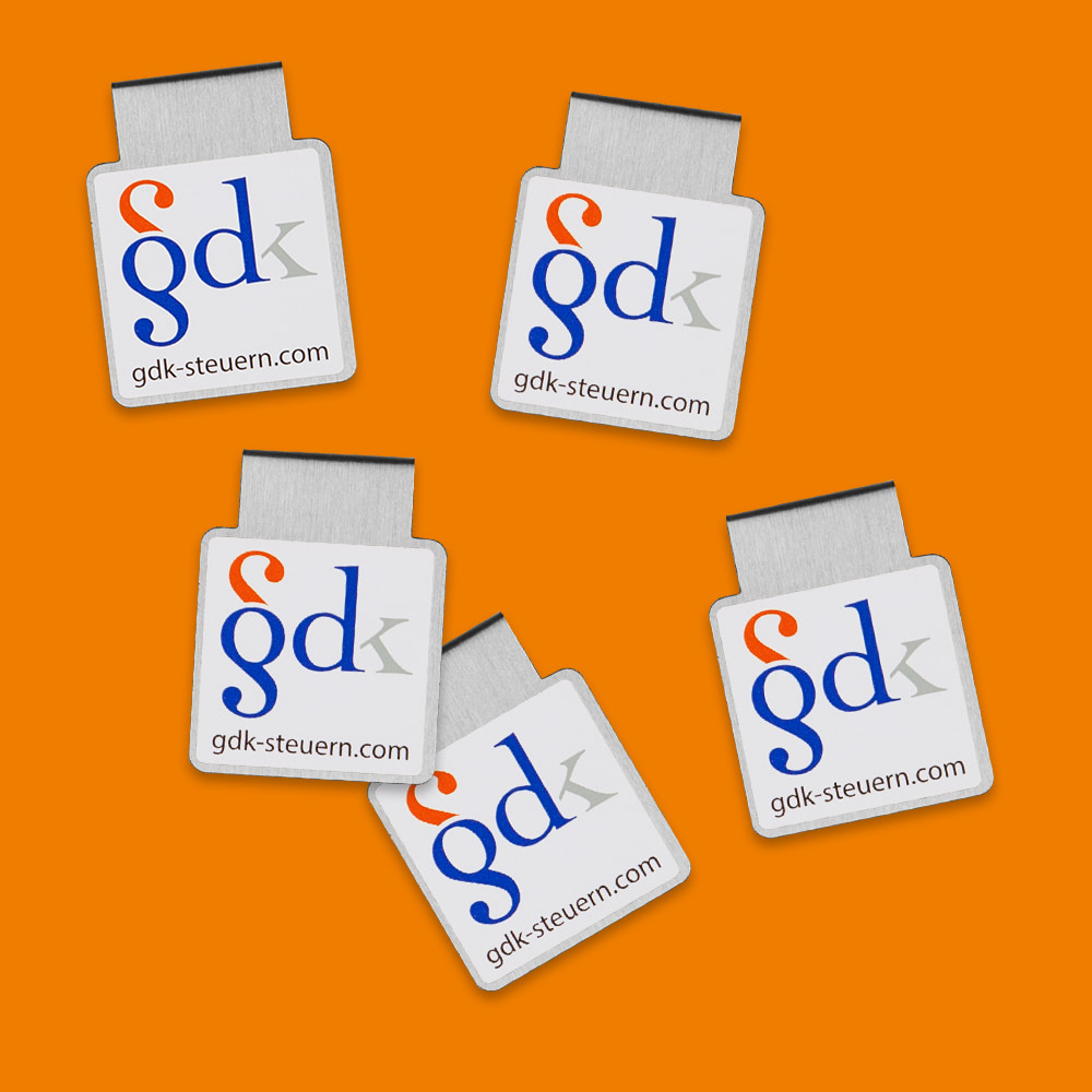 Paperclips Büroklammern mit gdk-Signet Günter Dietrich und Kollegen Steuerberatungsgesellschaft mbH