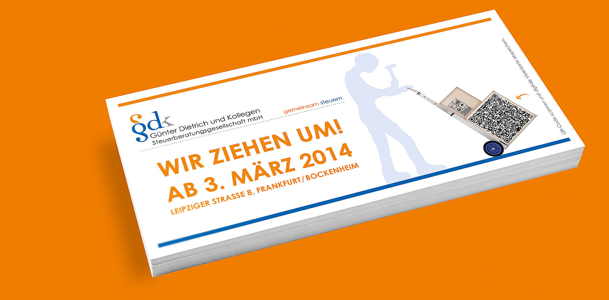 Umzugsflyer Günter Dietrich und Kollegen Steuerberatungsgesellschaft mbH