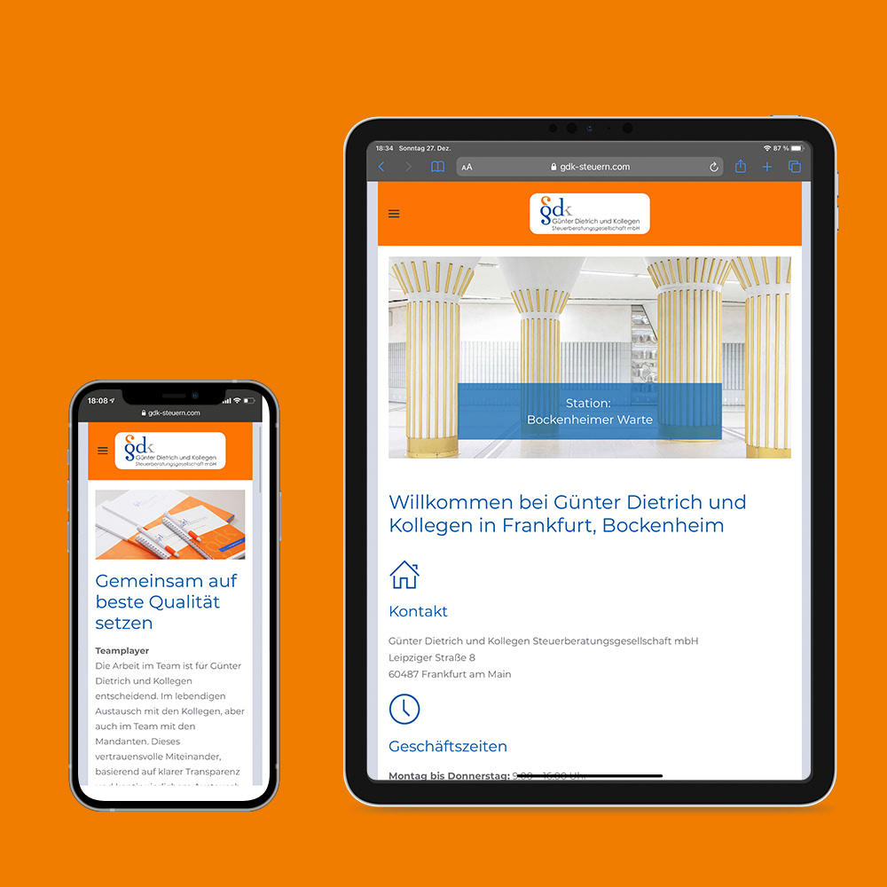Website mobil Günter Dietrich und Kollegen Steuerberatungsgesellschaft mbH 