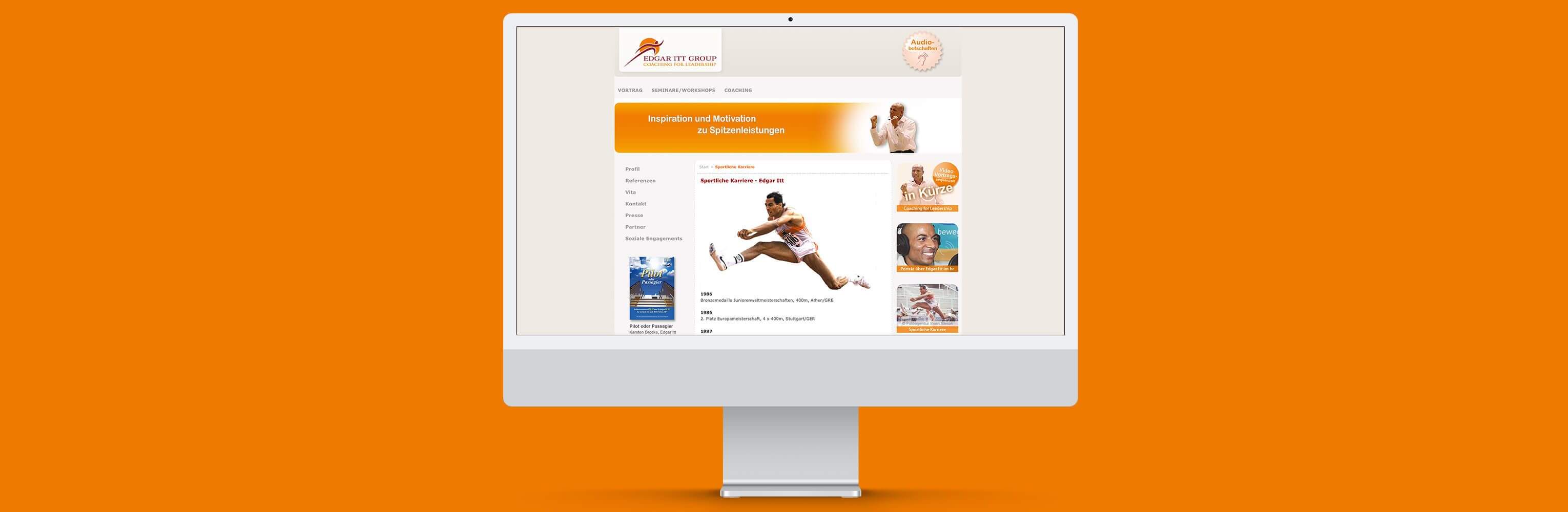 Website für Briefbogen für Edgar Itt – Redner. Trainer. Coach.