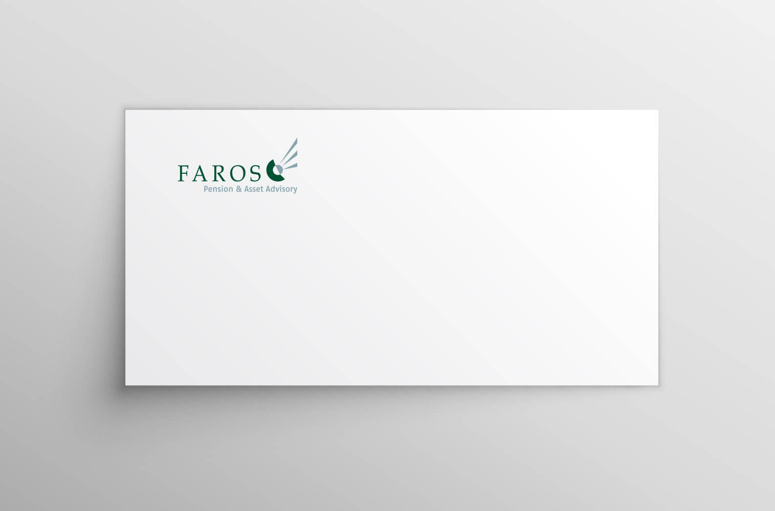 Kuvert Briefumschlag DIN lang für FAROS Pension & Asset Advisory