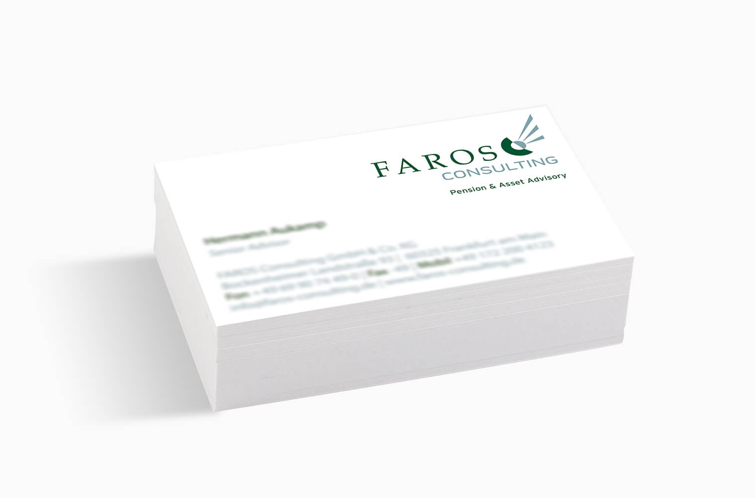 Visitenkarten für FAROS Consulting GmbH & Co. KG
