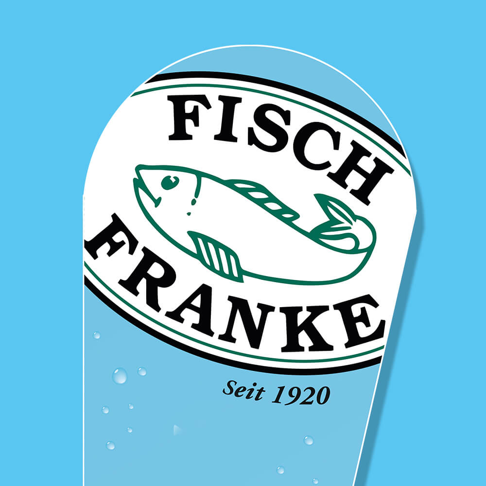 Markenkuss Referenzen: Zipfel Beachflag für Fisch Franke