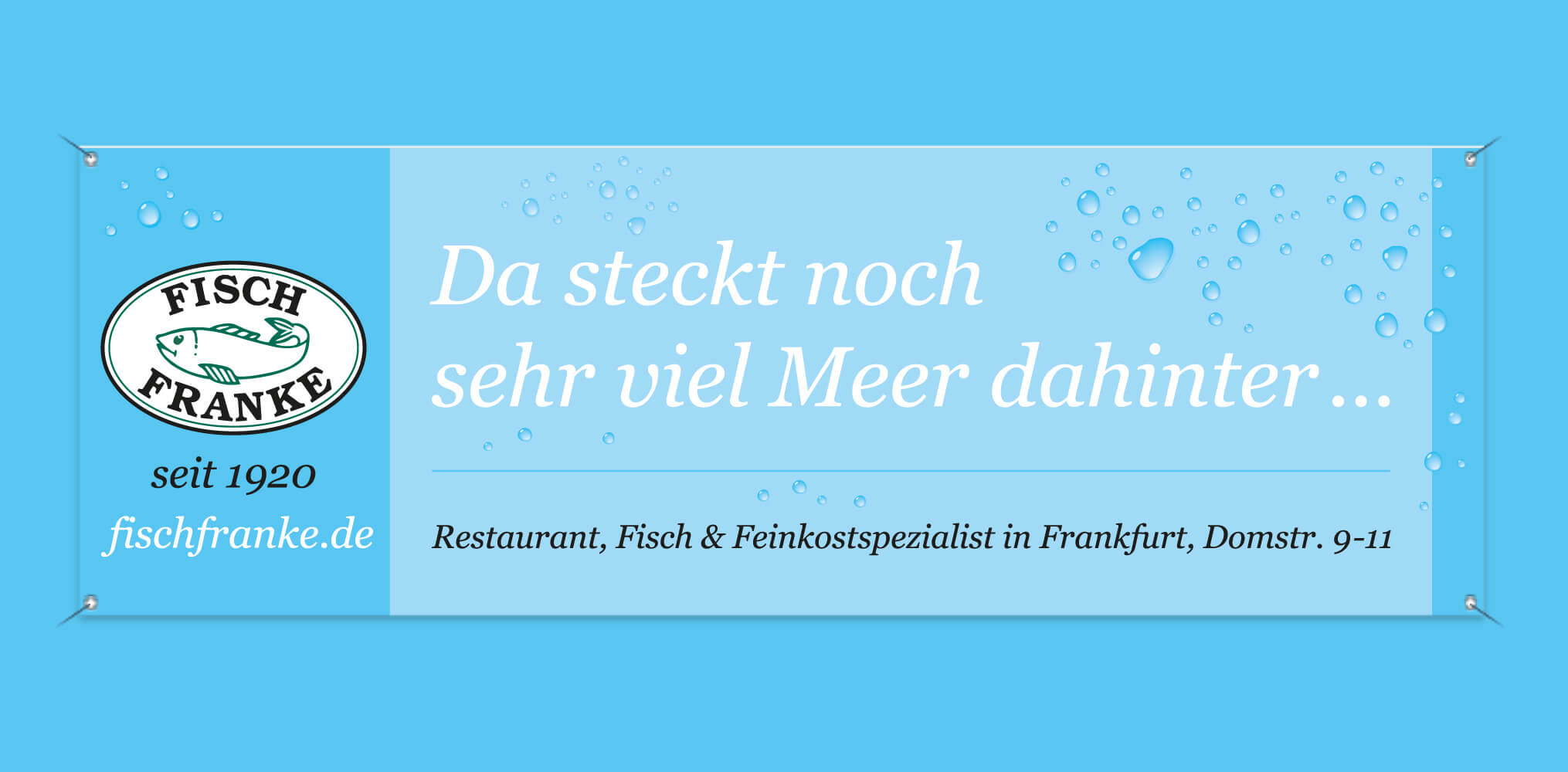 Markenkuss Referenzen: Banner für Fisch Franke Motiv: Da steckt noch sehr viel Meer dahinter 