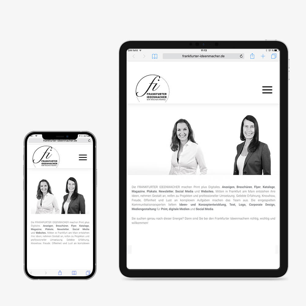 Website mobil FRANKFURTER IDEENMACHER