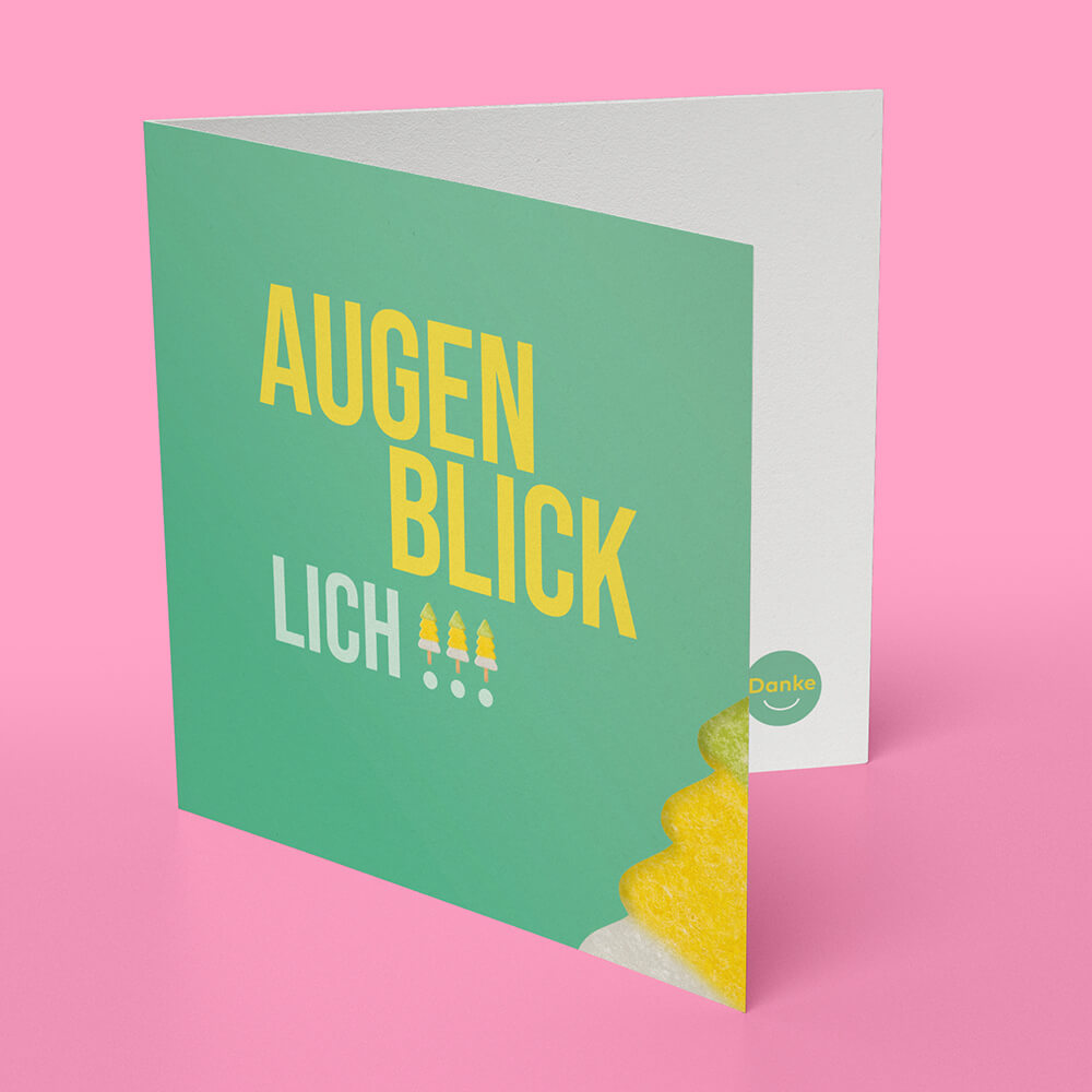  Markenkuss Weihnachtskarte Augenblicklich glücklich