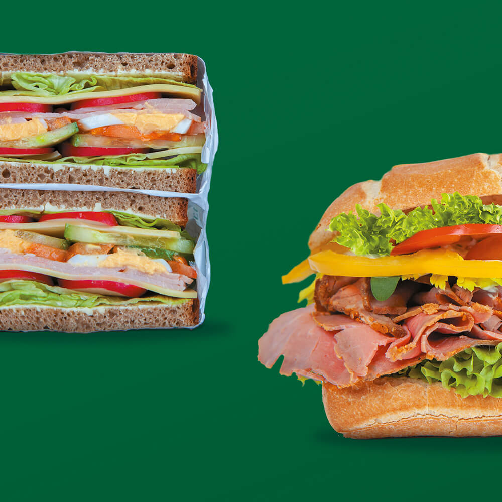 Markenkuss Referenzen: Fotografie Stullen und belegte Brötchen für Metzgerei Waibel