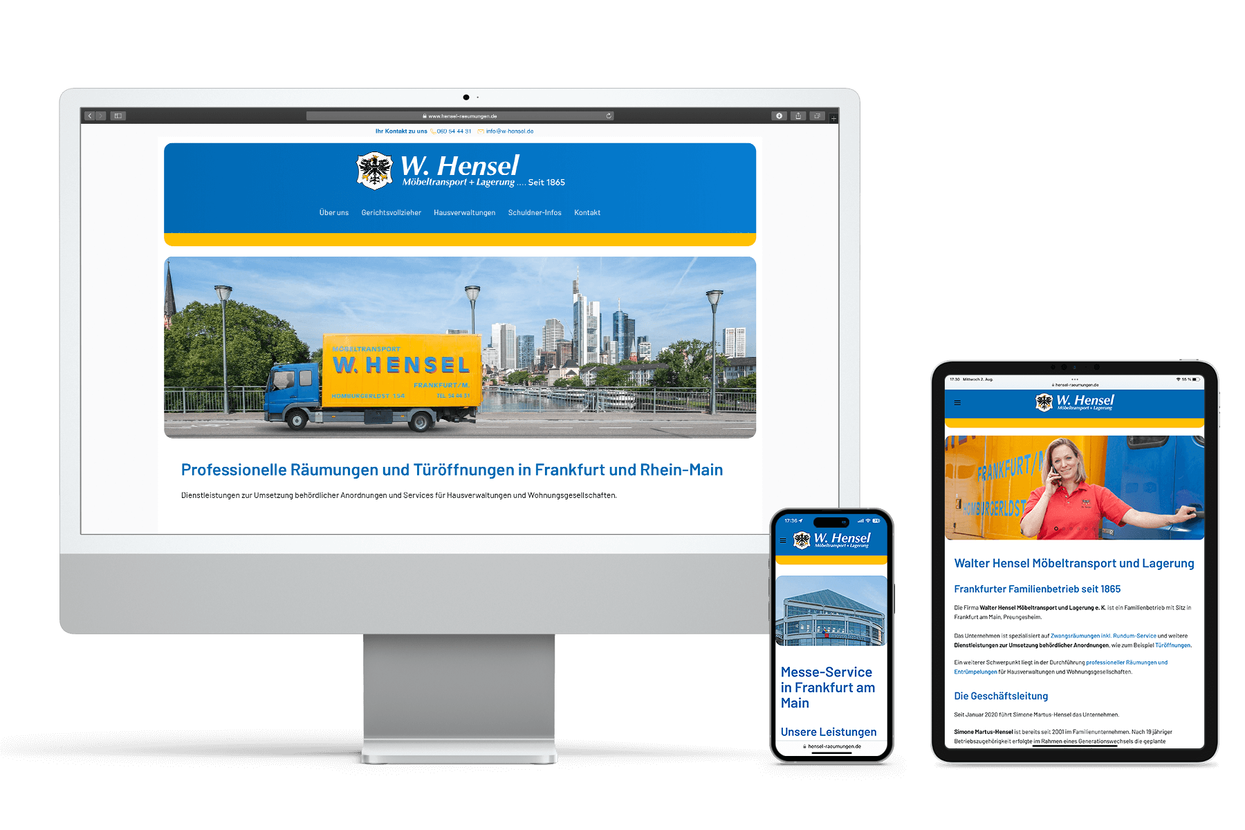 Markenkuss Referenzen: Website für Walter Hensel Möbeltransport und Lagerung e. K.
