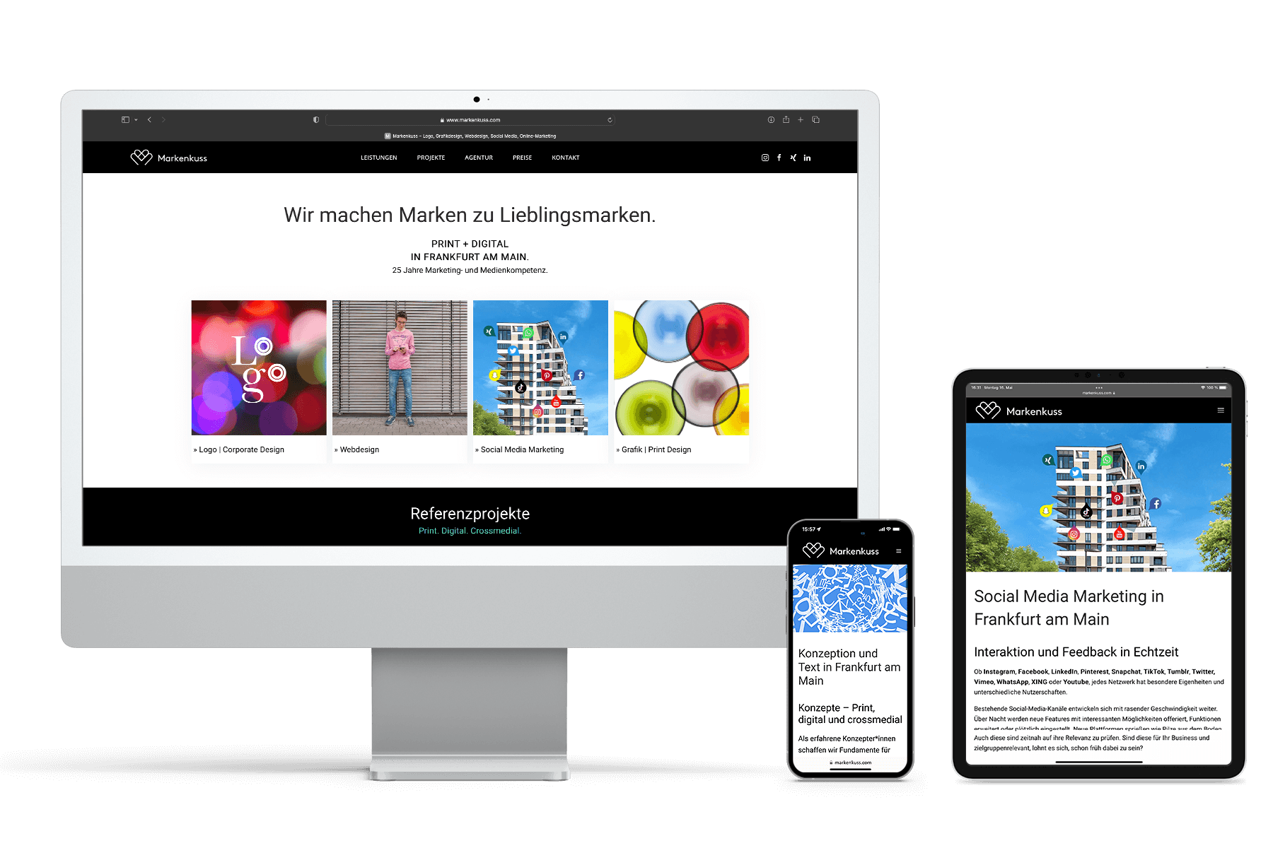 Markenkuss Referenzen: Website für Markenkuss