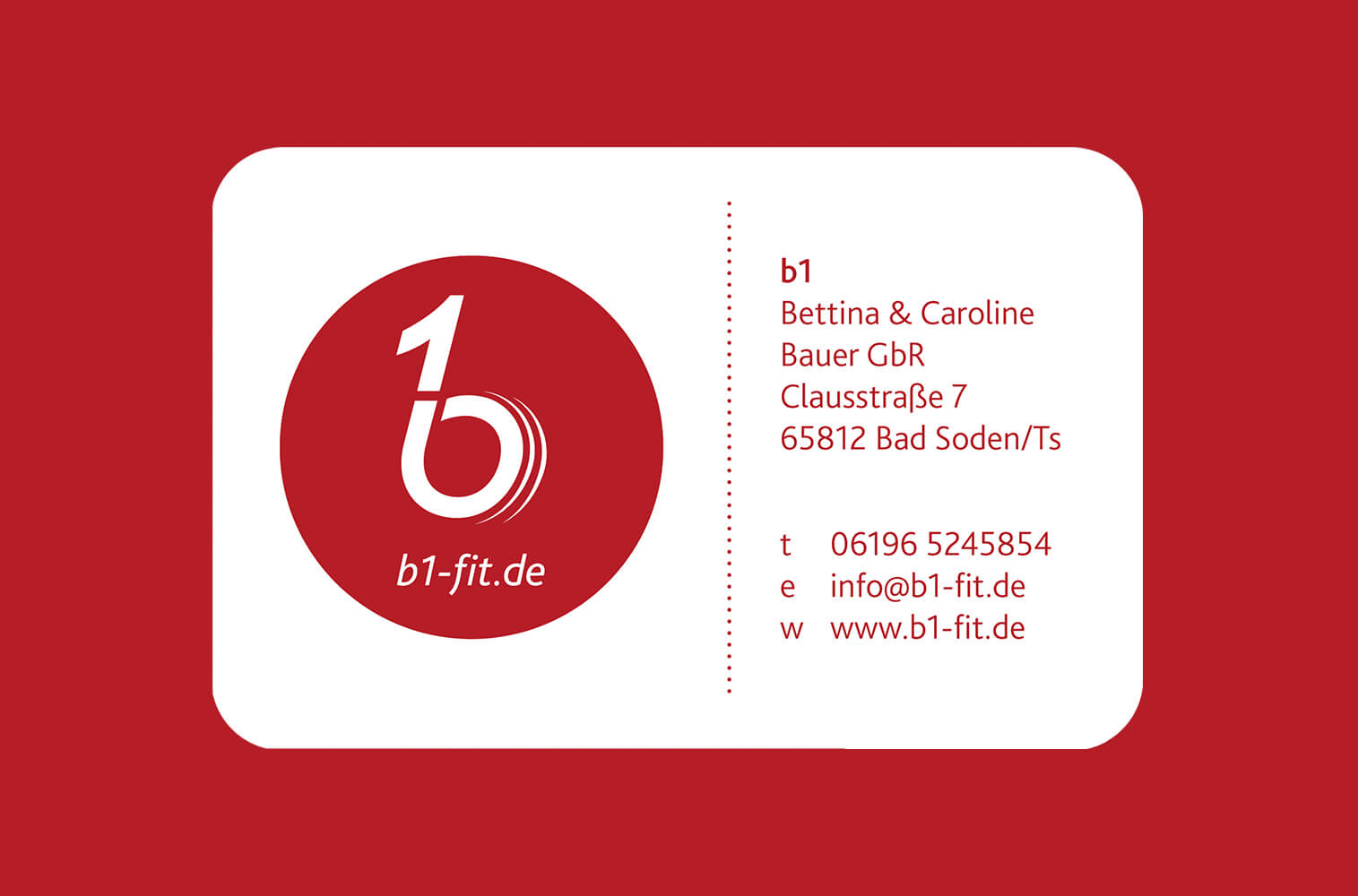 Visitenkarten für b1 – schneller fit, Bettina & Caroline Bauer GbR