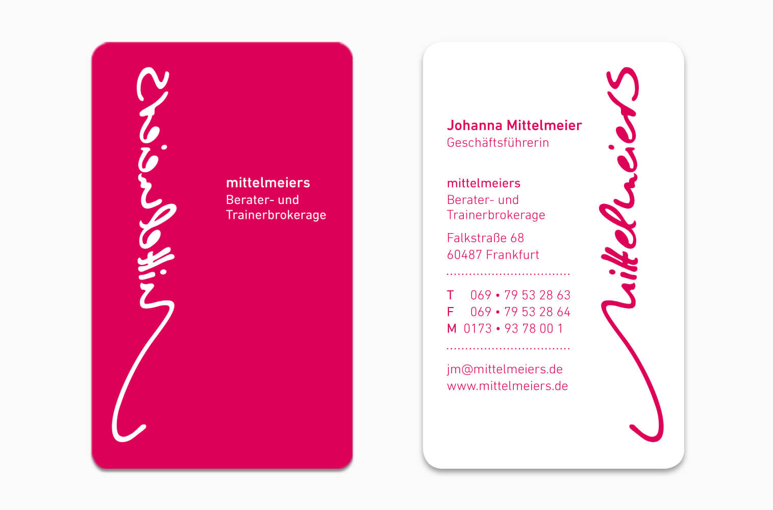 Visitenkarten für mittelmeiers – Coaching & Training 