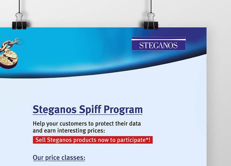 Markenkuss Referenzen Print + Digitales: Steganos Software GmbH