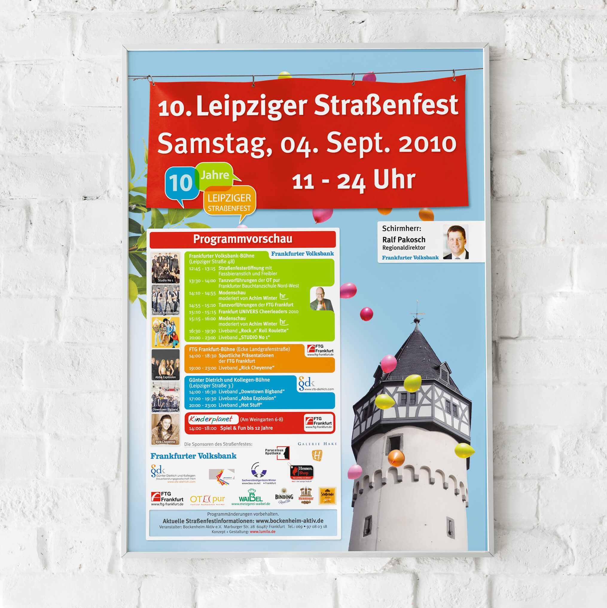 Plakat für das Leipziger Straßenfest - Bockenheim Aktiv e.V.