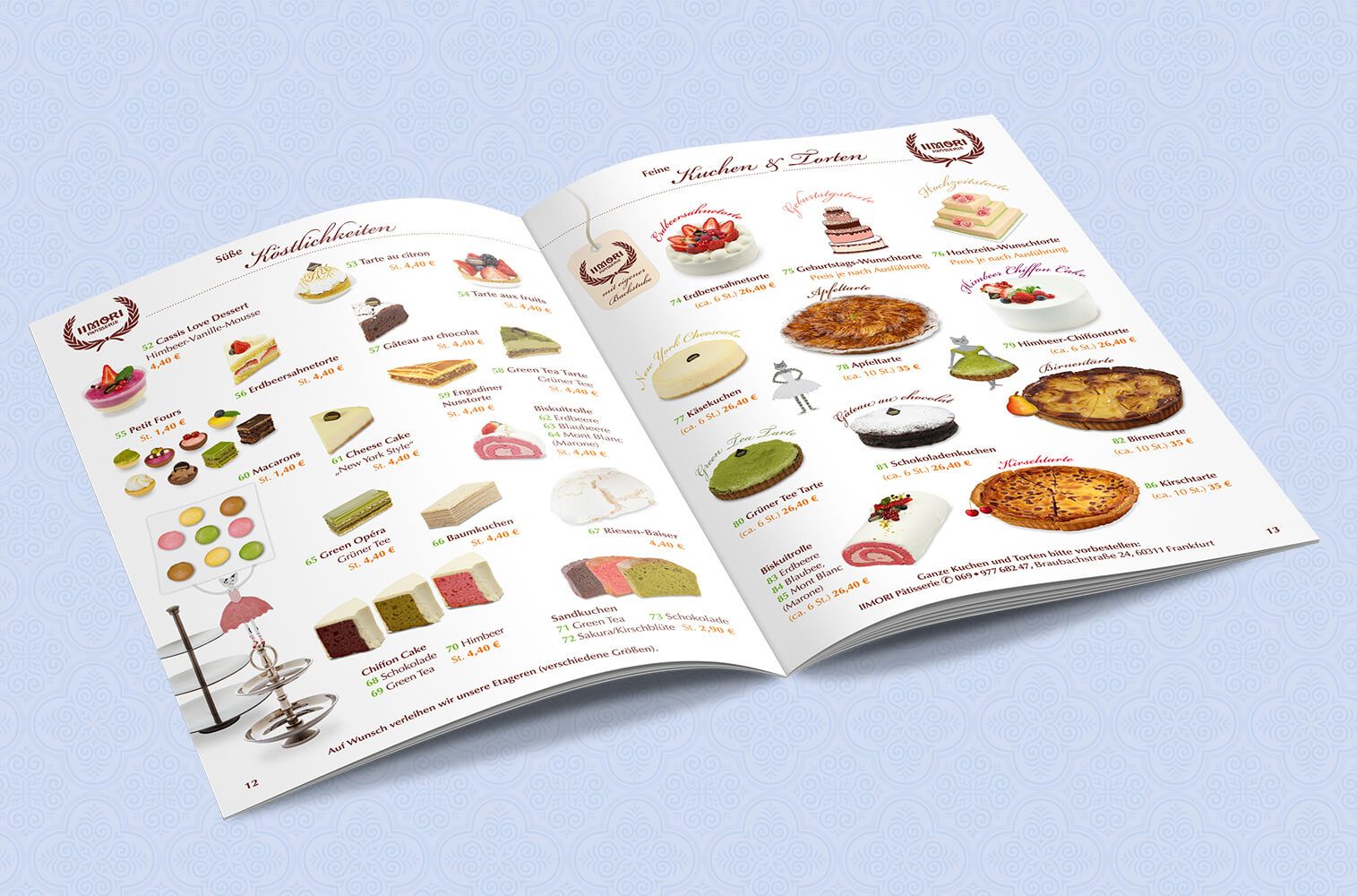 Broschüre IIMORI Köstlichkeiten Süße Speisen 