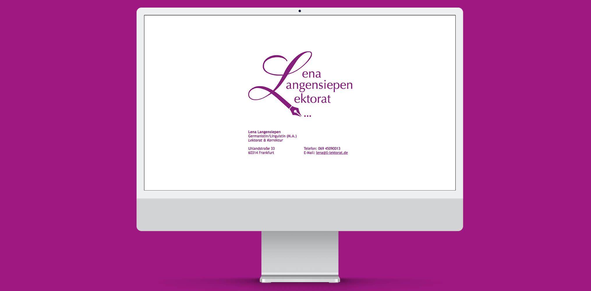 Website für Lena Langensiepen - Lektorat & Korrektur 