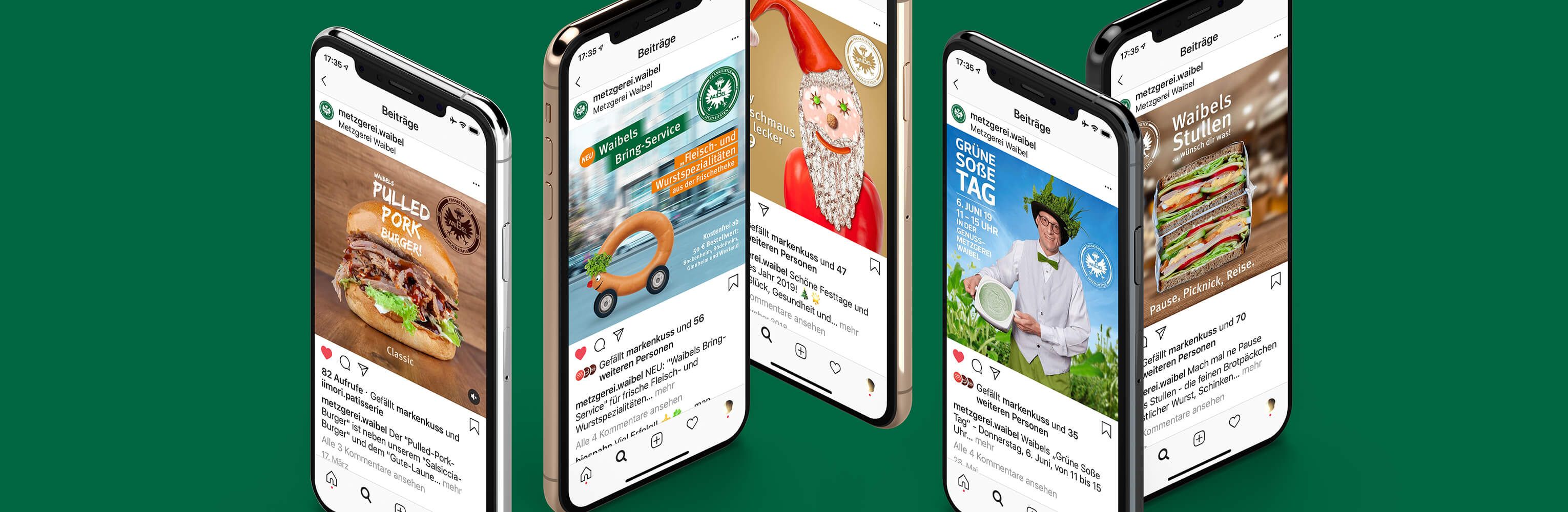 Markenkuss Referenzen: Social-Media-Kampagnen für Metzgerei Waibel